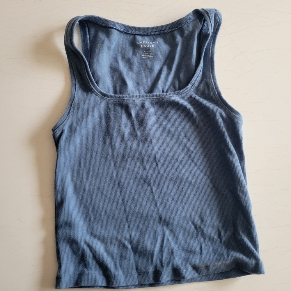 American Eagle Outfitters Blue Tank Top